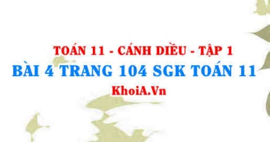 Bài 4 trang 104 SGK Toán 11 tập 1 Cánh Diều